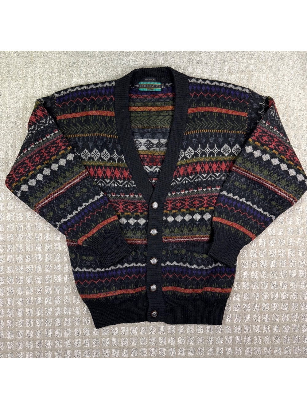 Sedgewick fair isle knit cardigan S